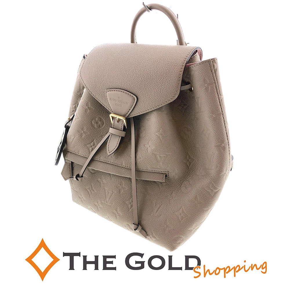 Louis Vuitton Montsouris Tourterelle Backpack Monogram Empreinte Beige Tan